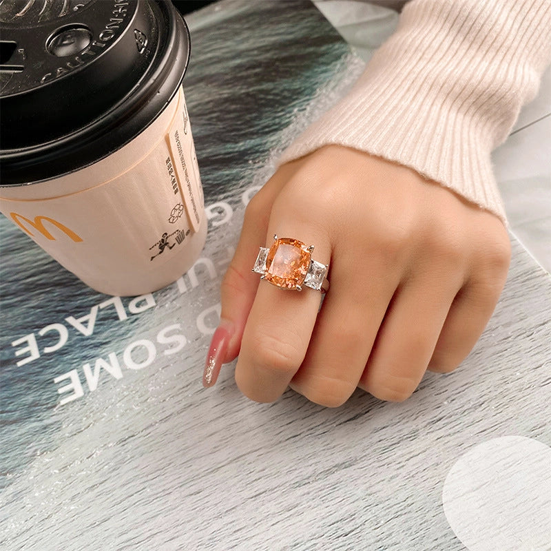 Cushion Engagement Ring 11*13 925 Silver High Carbon Diamond
