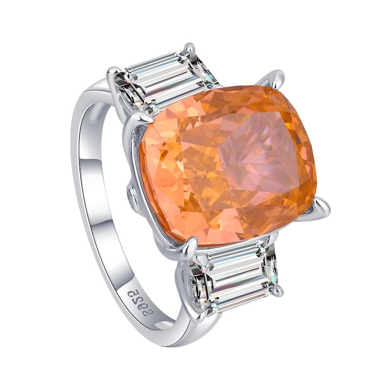 Cushion Engagement Ring 11*13 925 Silver High Carbon Diamond