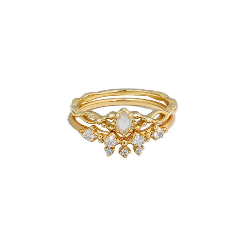 Oval Engagement Ring 925 Silver Opal