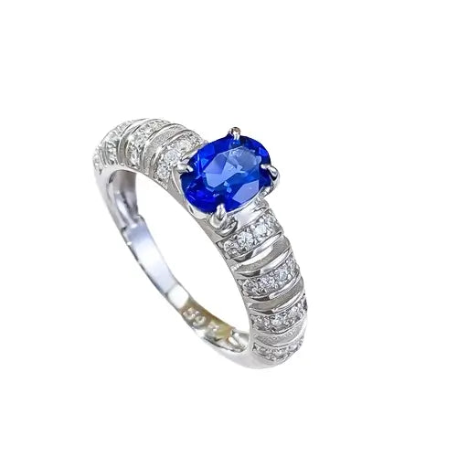 Oval Engagement Ring 5*7 925 Silver Zircon