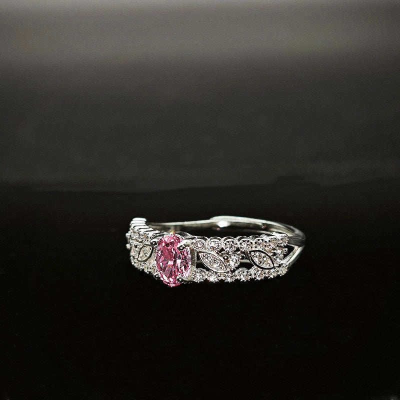 Oval Engagement Ring 4*6 925 Silver High Carbon Diamond