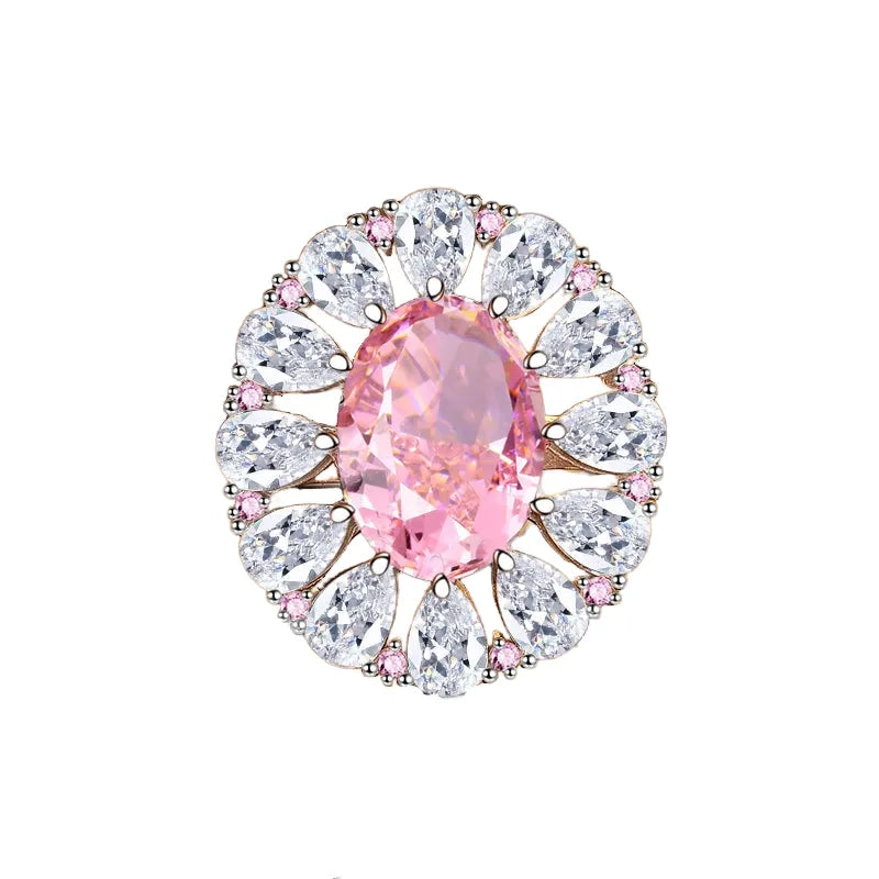 Oval Engagement Ring 10*14 925 Silver High Carbon Diamond