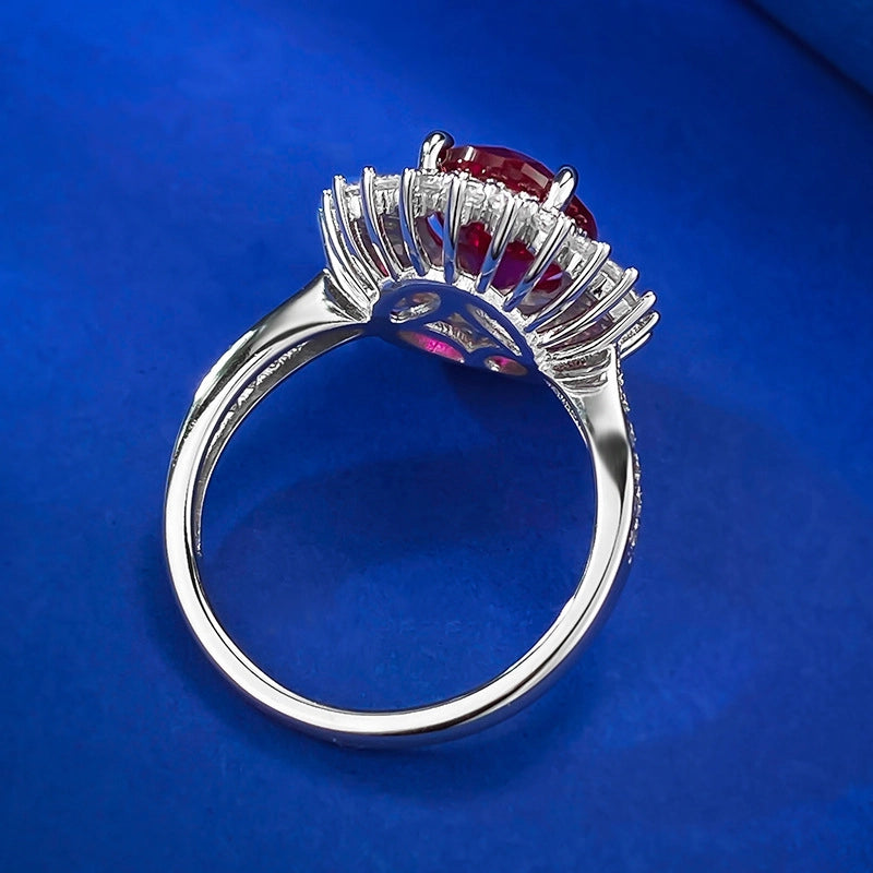 Oval Engagement Ring 8*10 925 Silver High carbon diamond