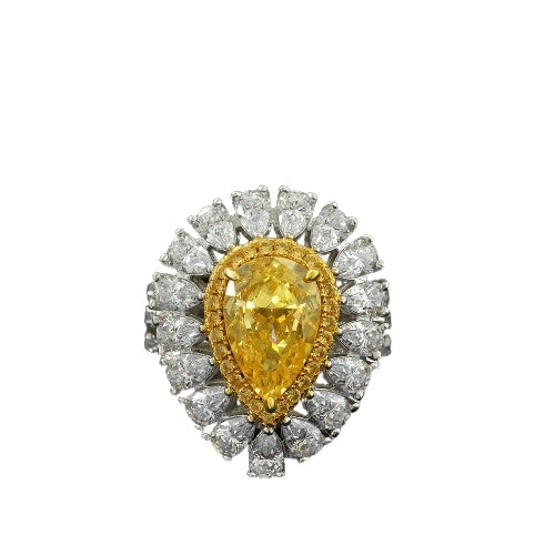 Pear Engagement Ring 8*12 925 Silver High Carbon Diamond