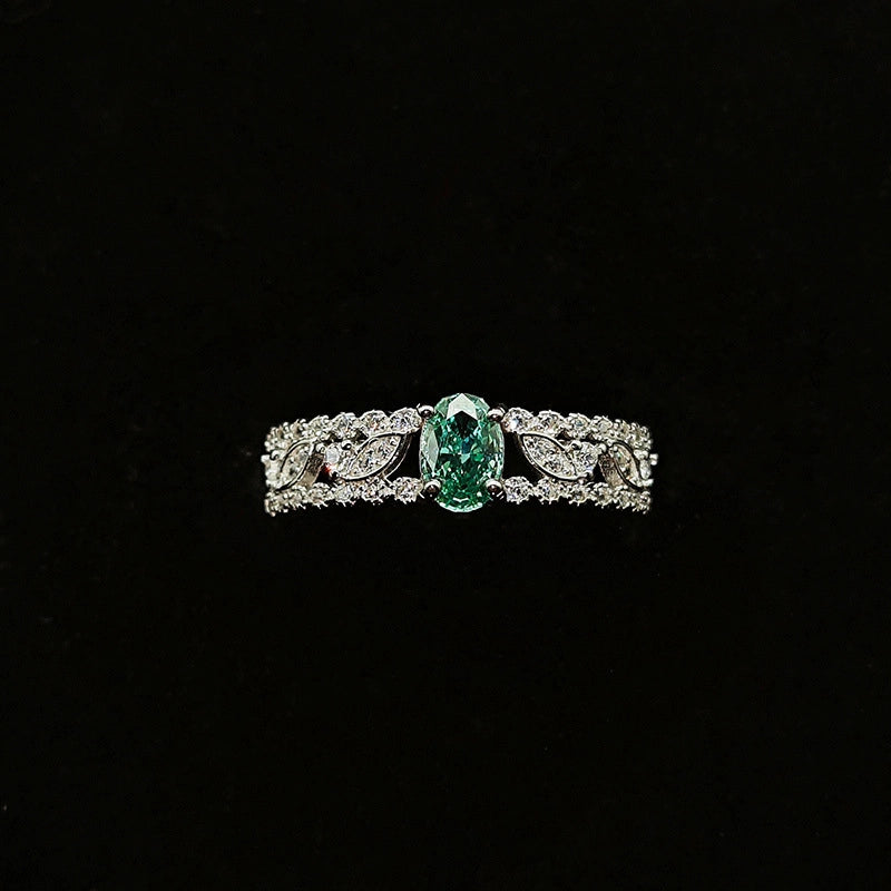 Oval Engagement Ring 4*6 925 Silver High Carbon Diamond
