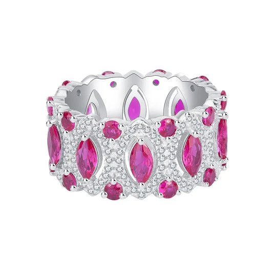 Marquise Engagement Ring 3*6 925 Silver High Carbon Diamond