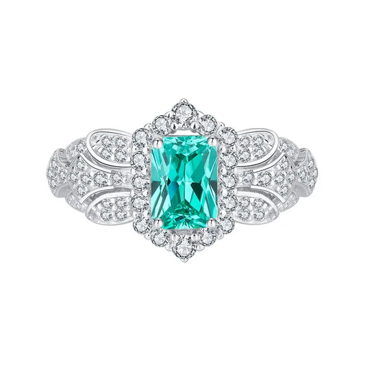 Radiant Engagement Ring 3ct 5*7 925 Silver High Carbon Diamond