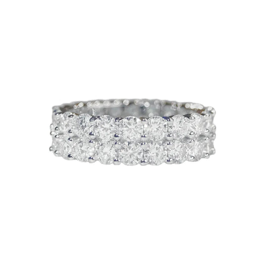Round Engagement Ring 925 Silver Moissanite