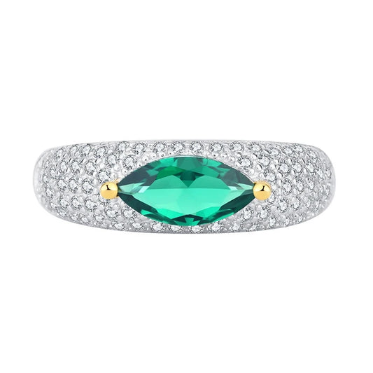 Marquise Engagement Ring 5*10 925 Silver High Carbon Diamond