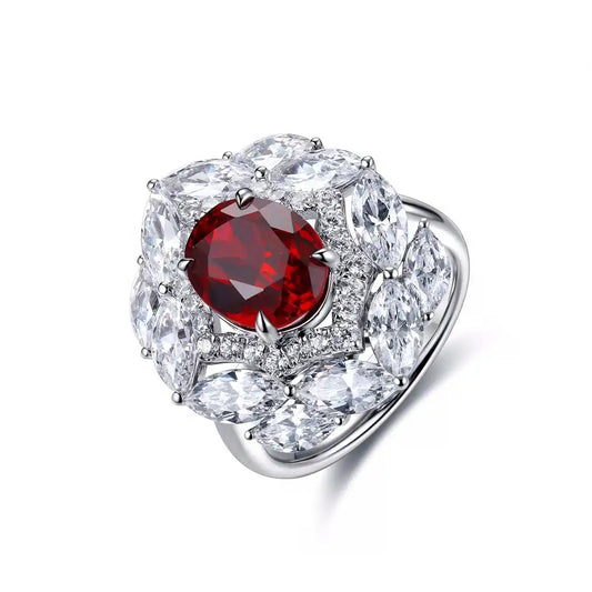 Oval Engagement Ring 8*10 925 Silver Moissanite