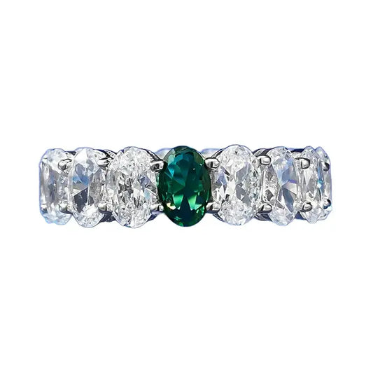 Oval Engagement Ring 4*6 925 Silver Zircon