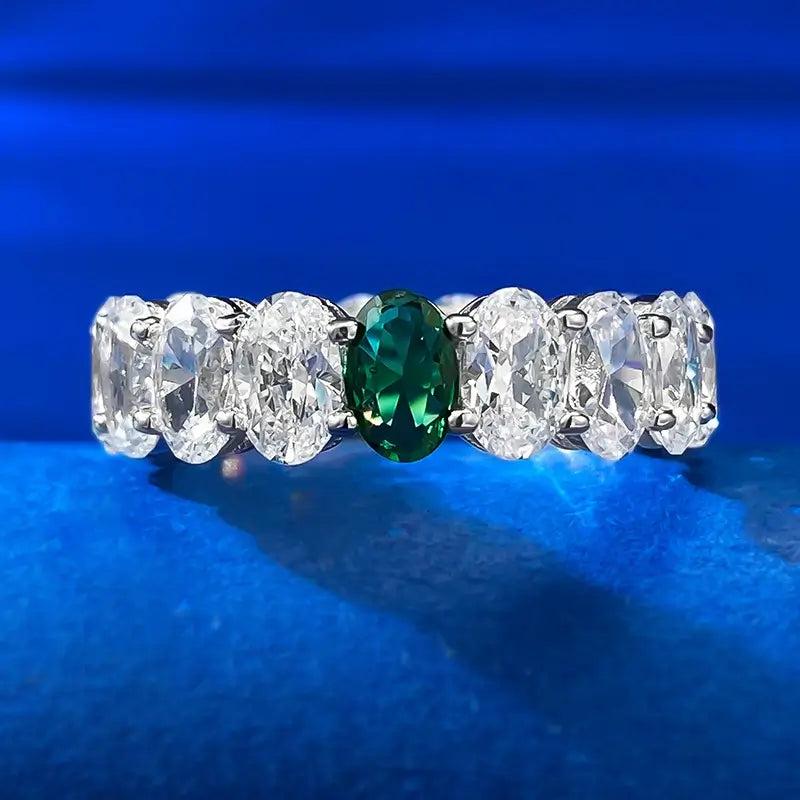 Oval Engagement Ring 4*6 925 Silver Zircon