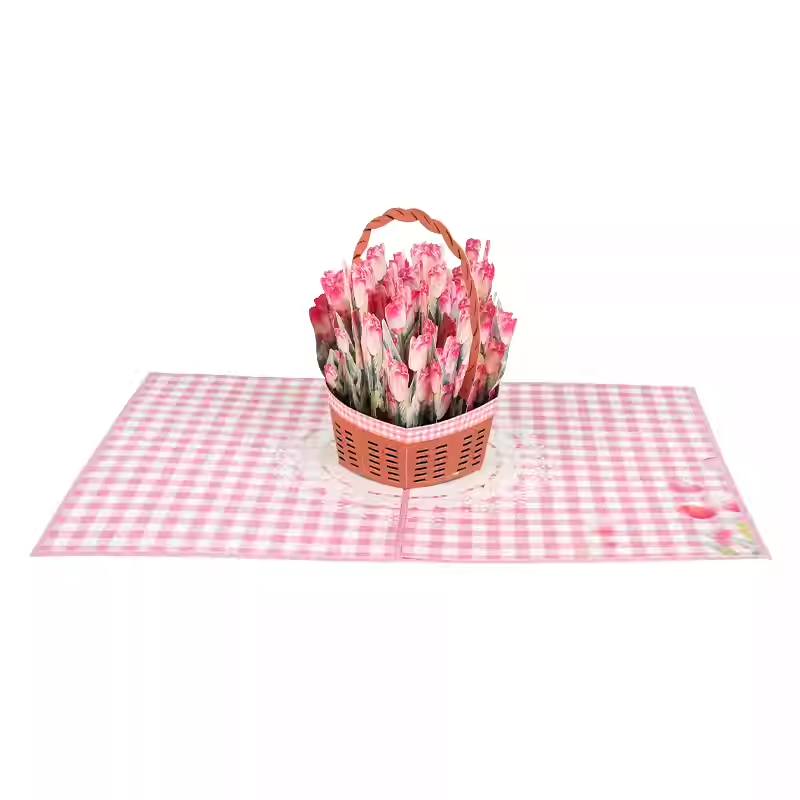 Jewelryay Exclusive | Customizable 3D NFC Greeting Card Flower Basket