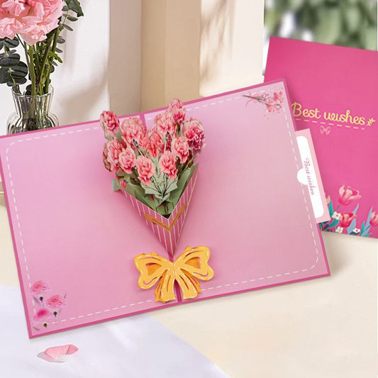 Jewelryay Exclusive | Customizable 3D NFC Greeting Card Carnation