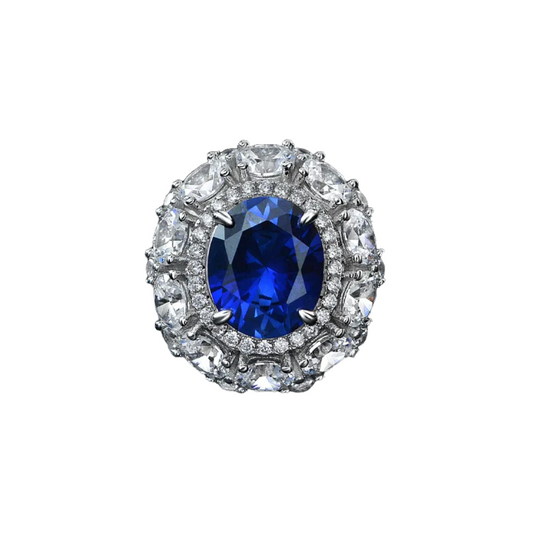 Oval Engagement Ring 8ct 10*12 925 Silver High Carbon Diamond