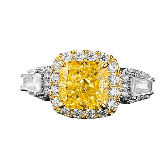 Princess Engagement Ring 7*7 925 Silver High Carbon Diamond