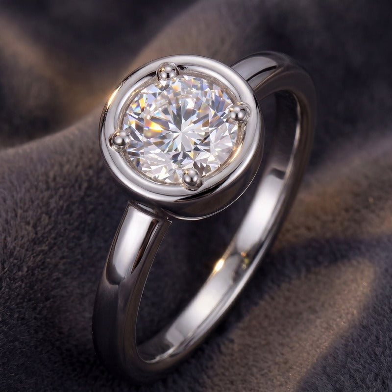 1 Carat HPHT Lab Grown Diamond Ring in S925 Sterling Silver