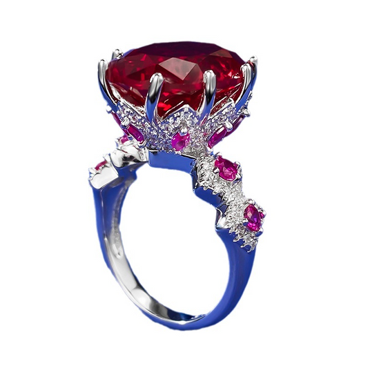 Oval Engagement Ring 12*16 925 Silver High Carbon Diamond