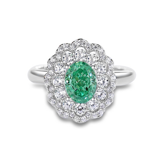 Oval Engagement Ring 1.5ct 6*8 925 Silver Zircon
