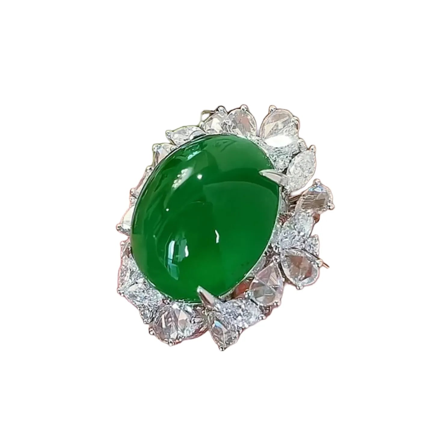 17.1ct Large Emerald Cabochon Ring