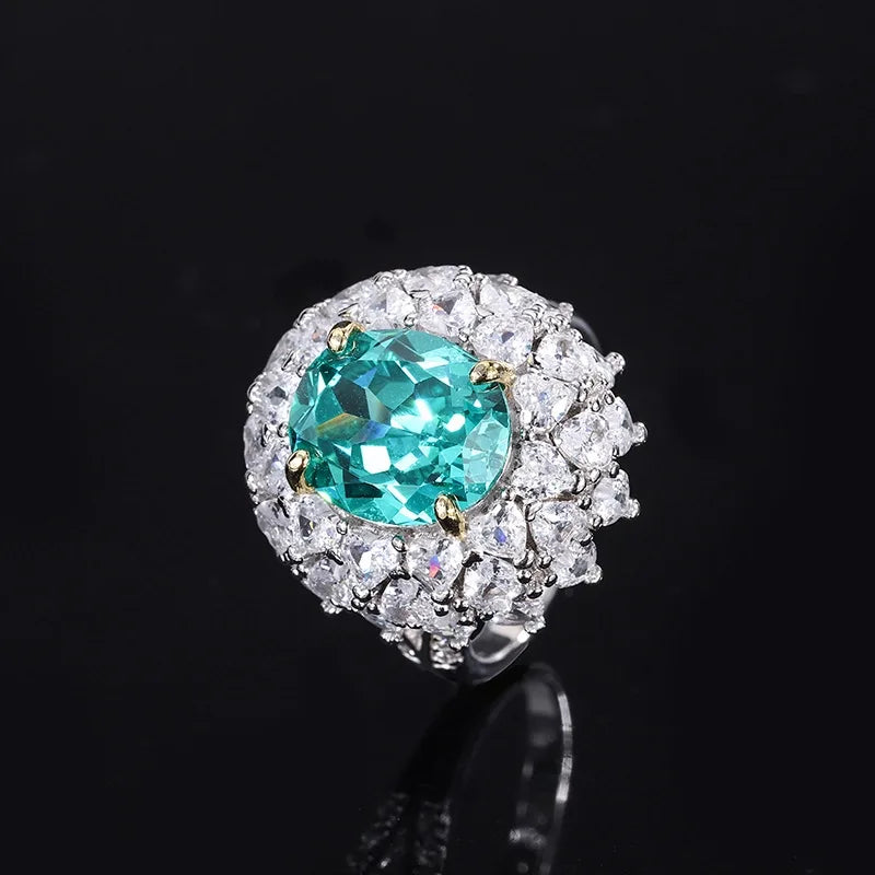 Oval Engagement Ring 10*12 925 Silver High Carbon Diamond