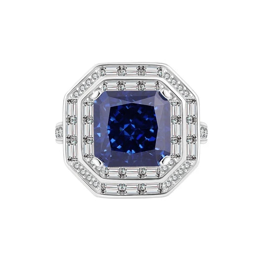 Princess Engagement Ring 10*10 925 Silver High Carbon Diamond