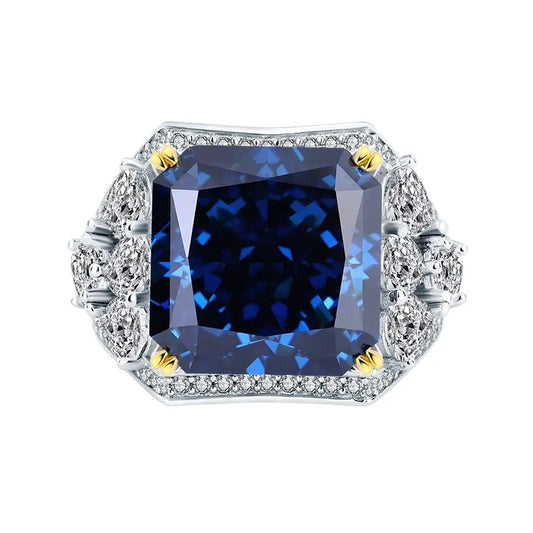 Princess Engagement Ring 14*14 925 Silver High Carbon Diamond