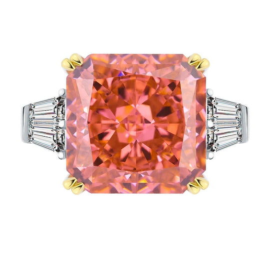 Princess Engagement Ring 14*14 925 Silver High Carbon Diamond