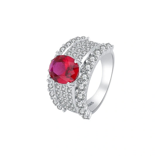 Oval Engagement Ring 8*10 925 Silver High Carbon Diamond
