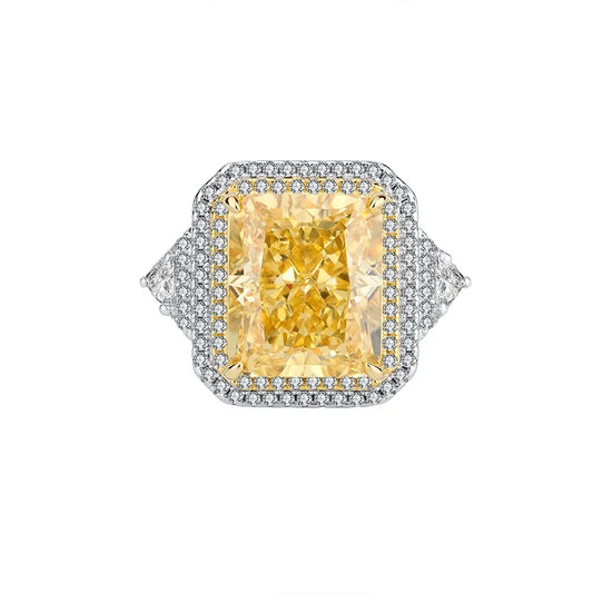 Radiant Engagement Ring 10*12 925 Silver High Carbon Diamond