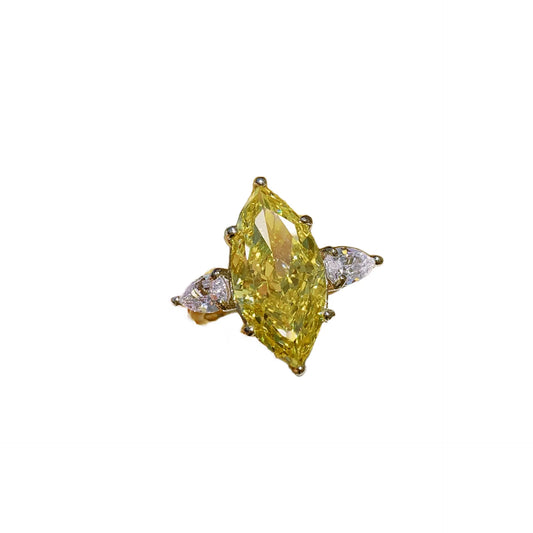 Marquise Engagement Ring 9*18 925 Silver High Carbon Diamond