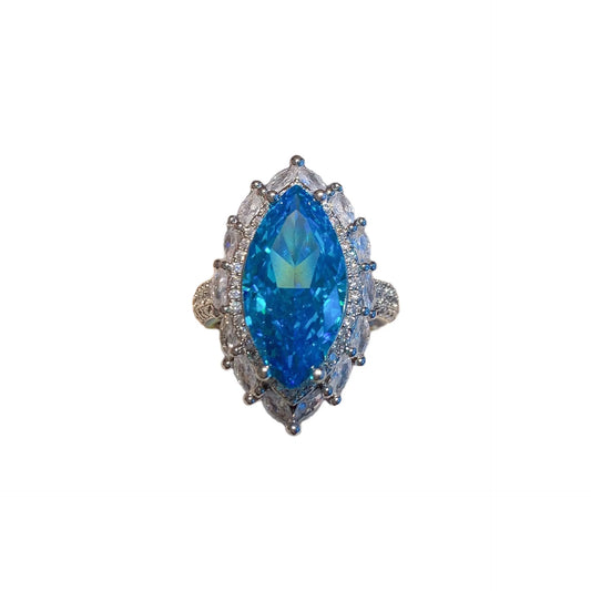 Marquise Engagement Ring 12ct 9*18 925 Silver High Carbon Diamond