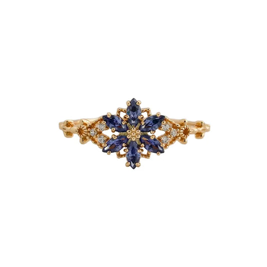 Marquise Engagement Ring 925 Silver Tanzanian Zircon Opal