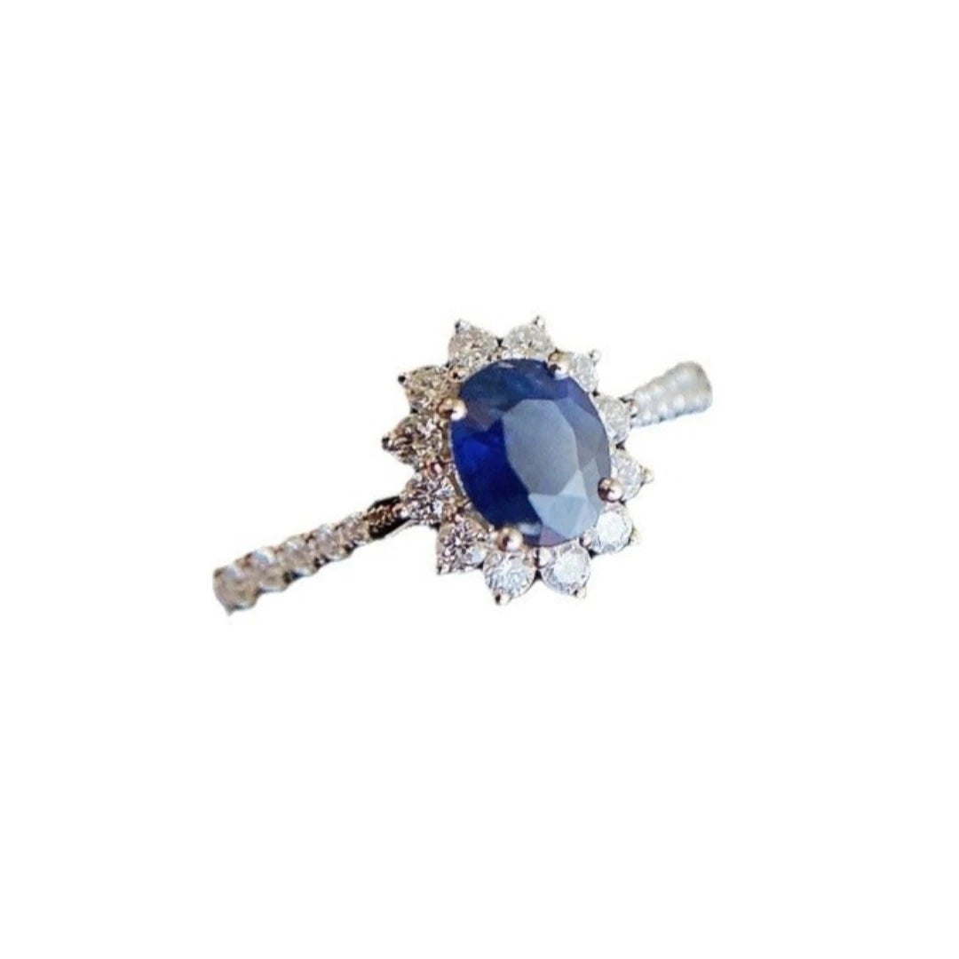 Oval Engagement Ring 4*6 925 Silver Zircon