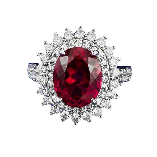 Oval Engagement Ring 8*10 925 Silver High carbon diamond