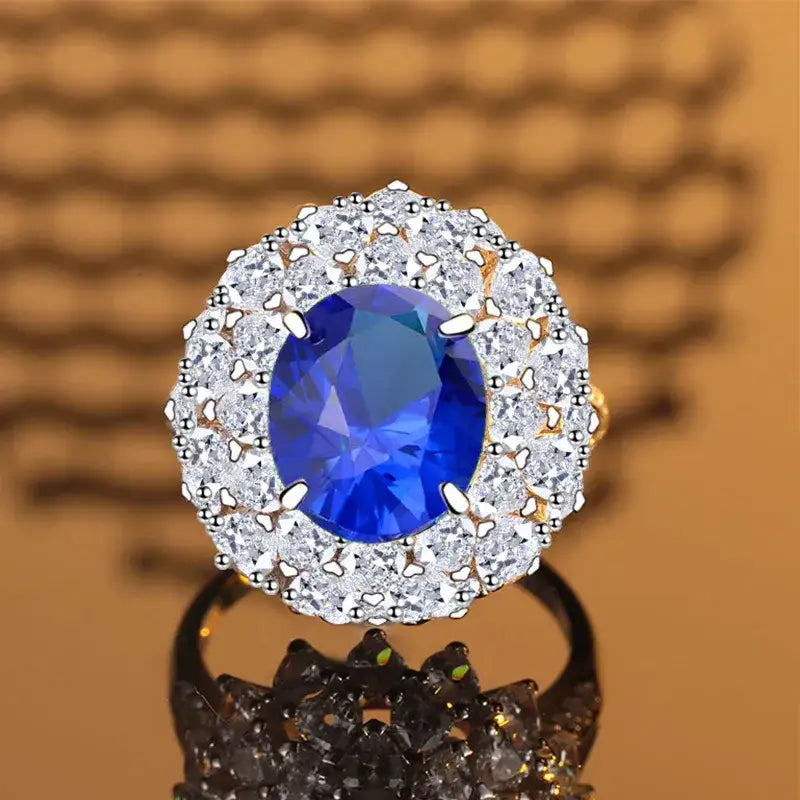 Oval Engagement Ring 10*12 925 Silver High Carbon Diamond