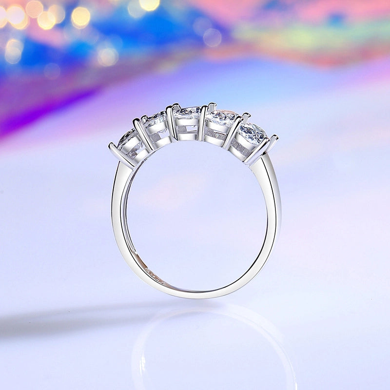 Oval Engagement Ring 4*6 925 Silver Zircon